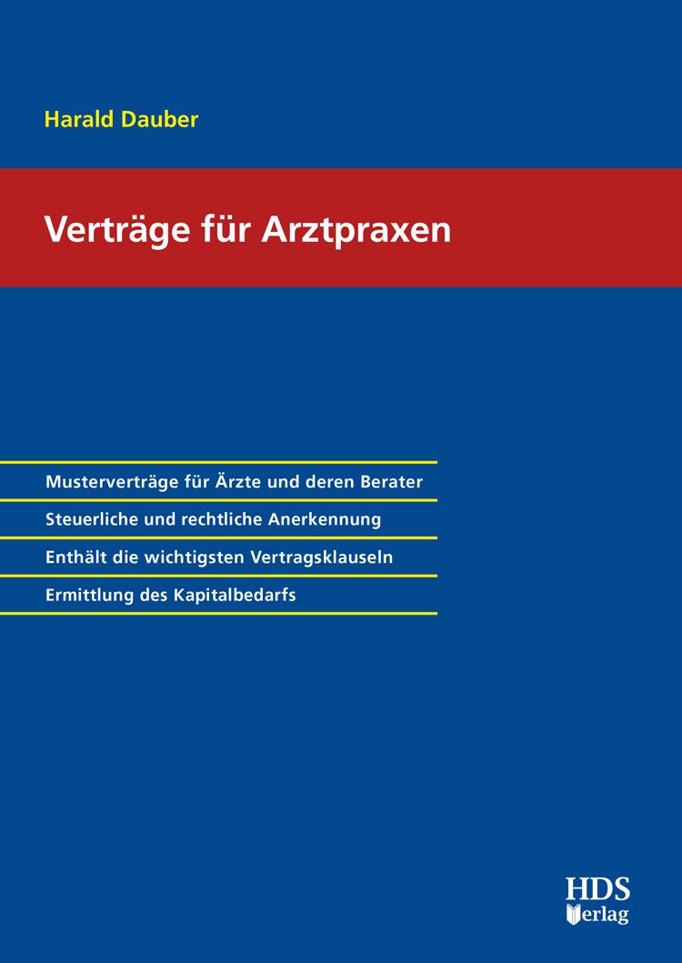 hds-a00c4rzte-vertra00e4ge-fu00fcr-arztpraxen-buch-1-auflage-mustervertrag image 1