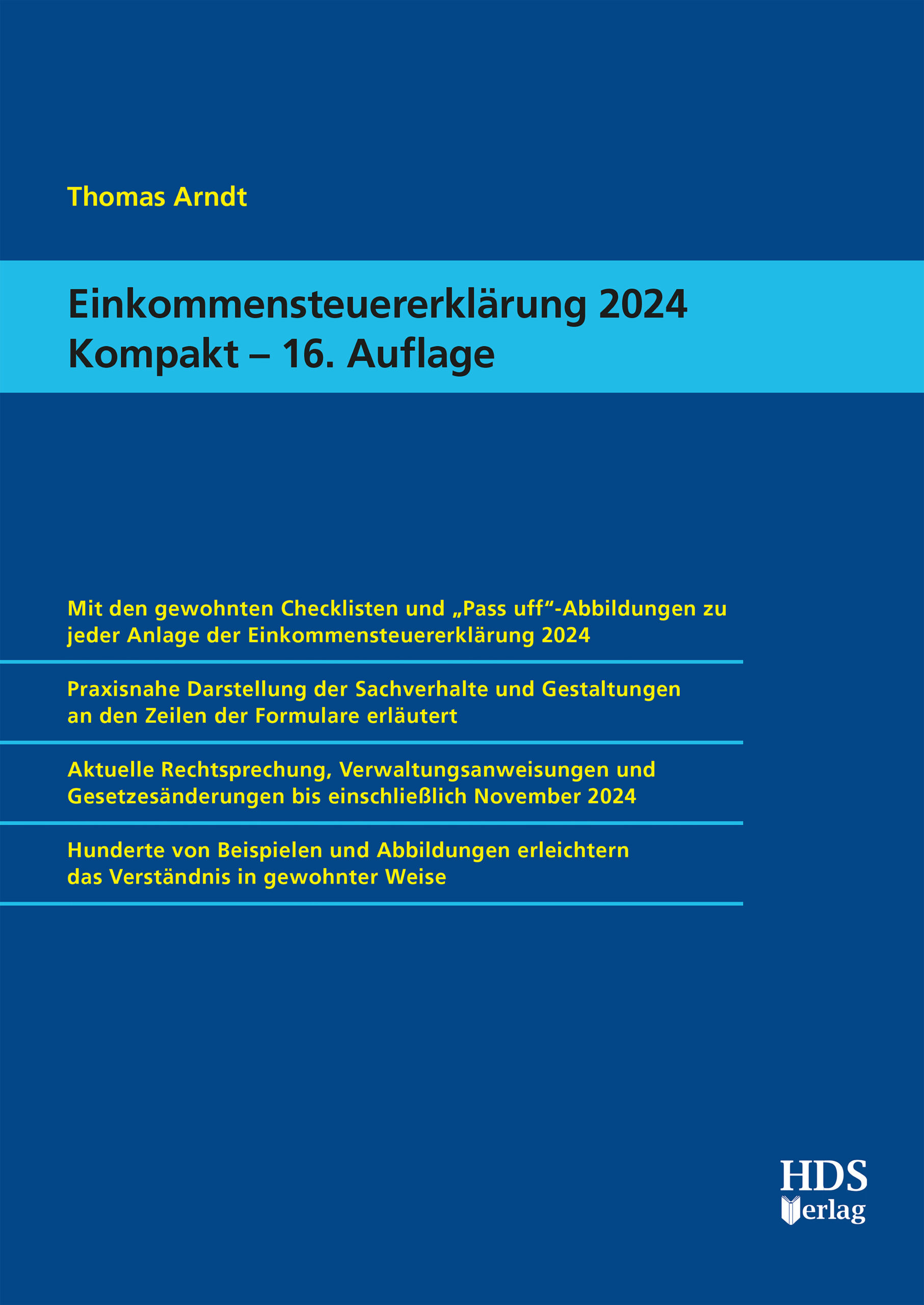 hds-steuern-einkommensteuererkl-rung-2024-kompakt-16-auflage-ratgeber image 1