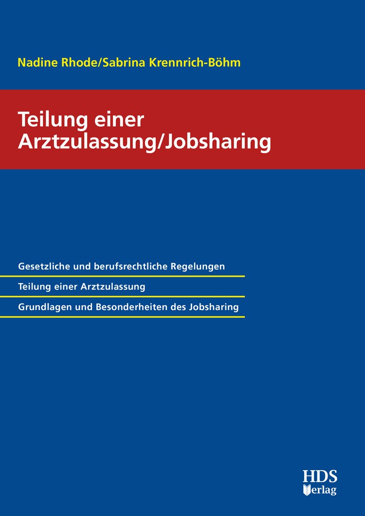 hds-teilung-einer-arztzulassung-jobsharing-buch-1-auflage-2021 image 1