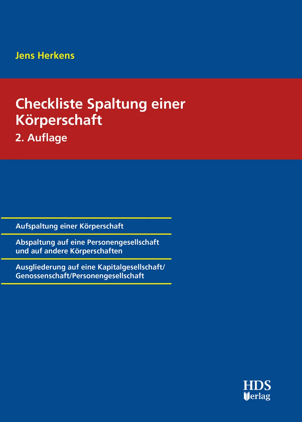 hds-checkliste-spaltung-einer-k-rperschaft-buch-2-auflage image 1