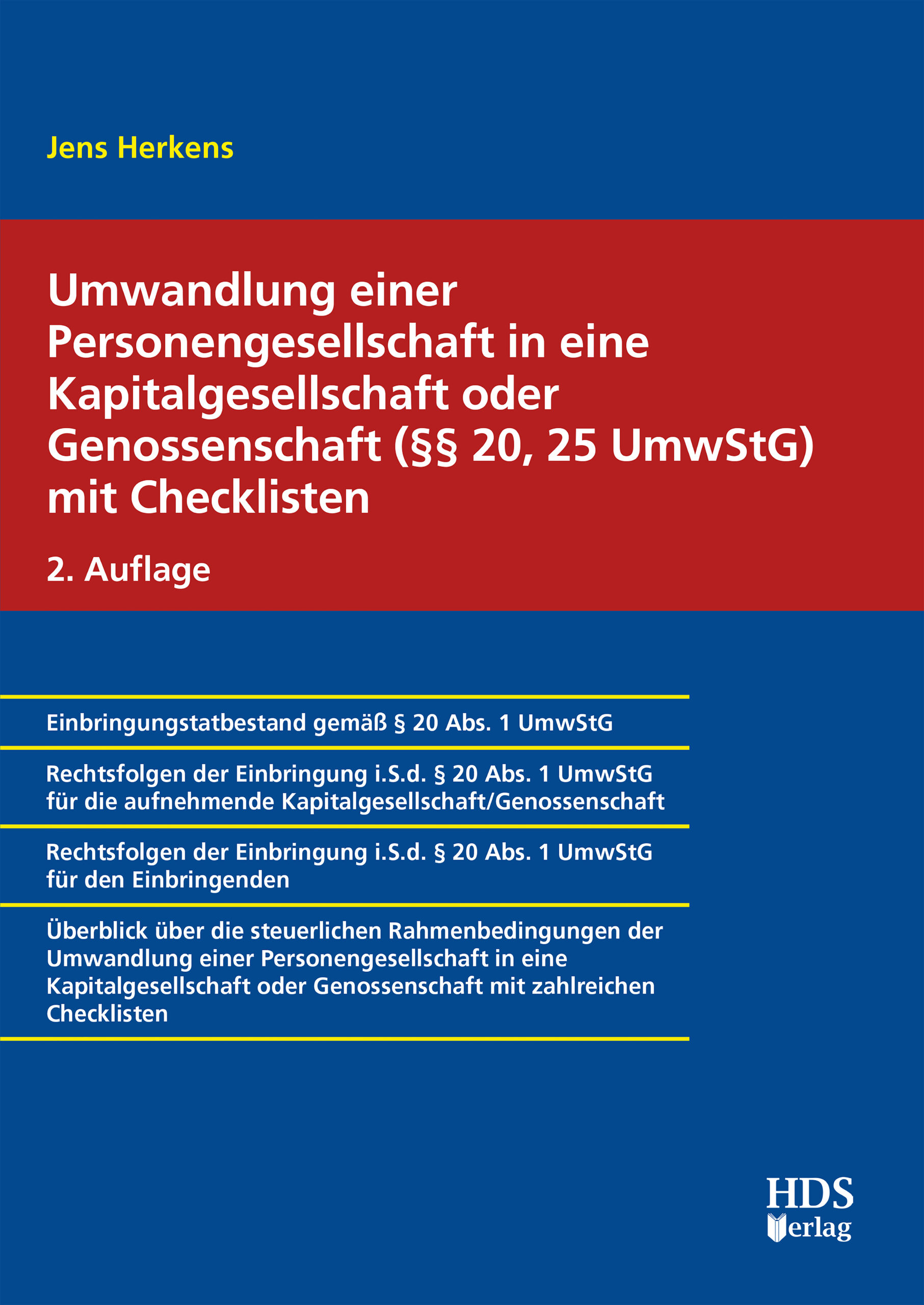 hds-steuern-umwandlung-personengesellschaft-buch-2-auflage image 1