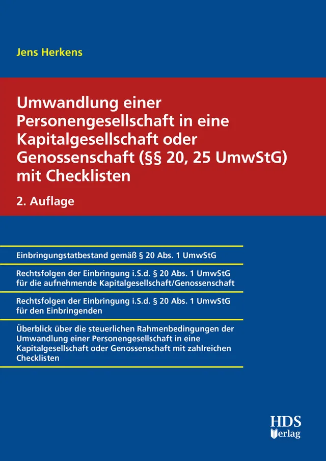 hds-steuern-umwandlung-personengesellschaft-buch-2-auflage image 1