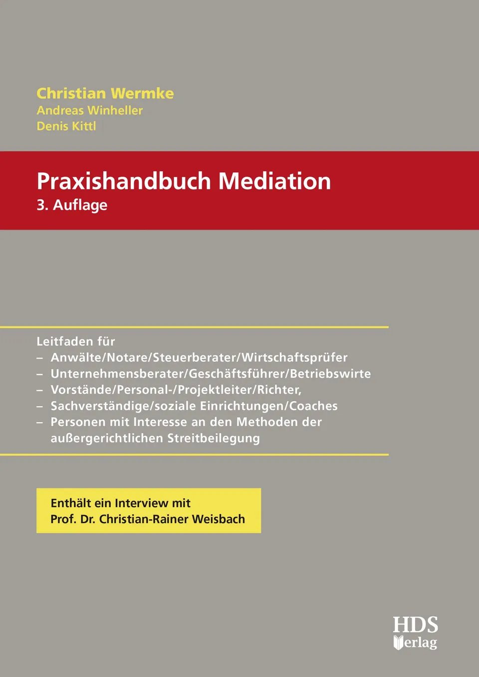 hds-praxishandbuch-mediation-fachbuch-3-auflage image 1