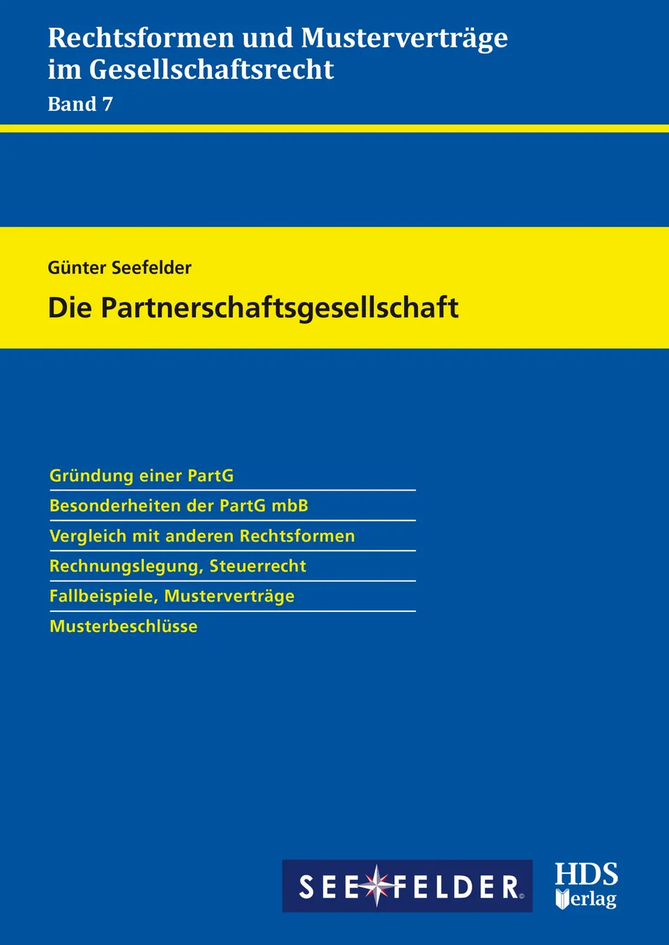hds-recht-die-partnerschaftsgesellschaft-buch-band-7-partg-mit-mustern image 1